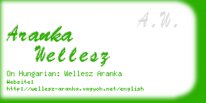 aranka wellesz business card